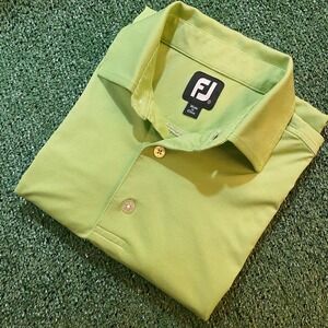 Footjoy Men's Performance Golf Shirt Green Size Small